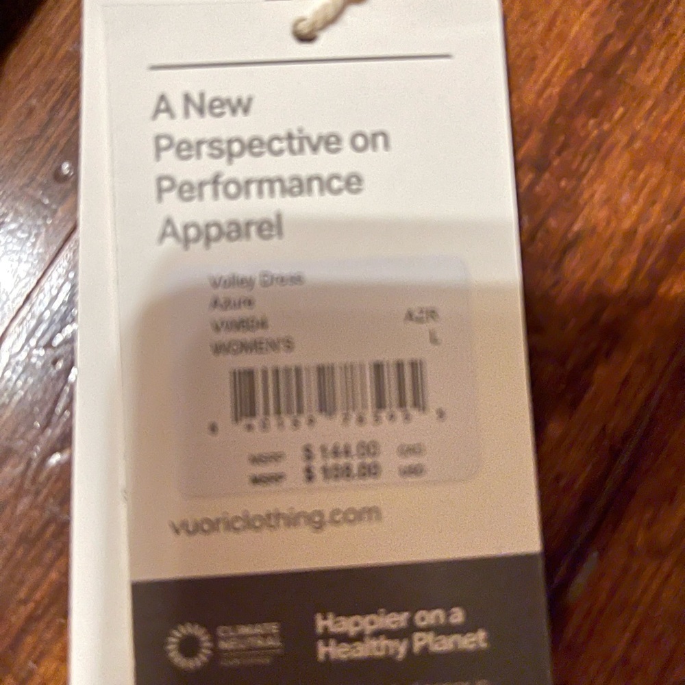 Vuori Blue/Grey  Dress with White Trim - Picture 3 of 5